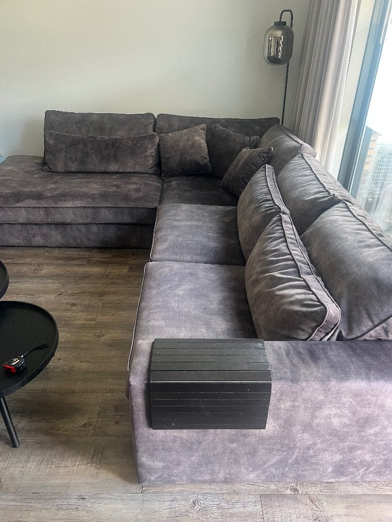 Nette hoekbank te koop, Ophalen, 250 tot 300 cm, Hoekbank, 75 tot 100 cm