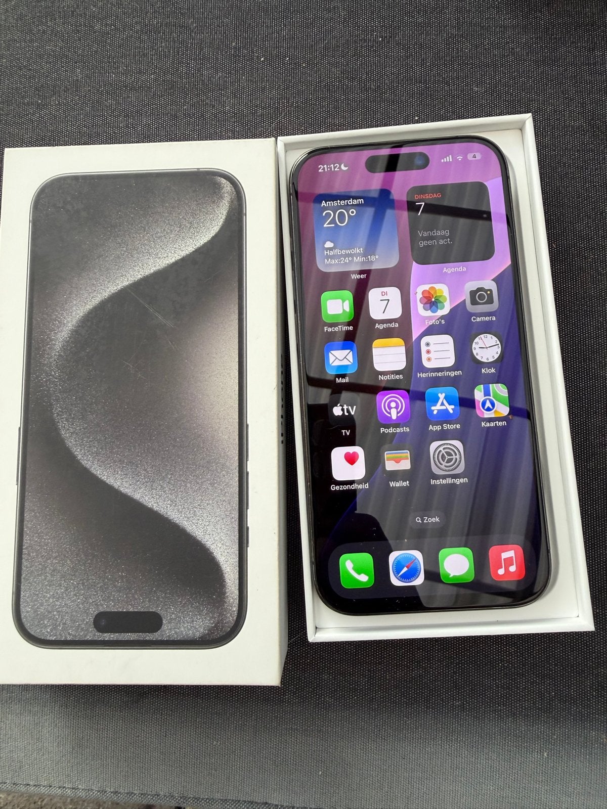 iPhone 15 Pro  - Zwart, Telecommunicatie, Mobiele telefoons | Apple iPhone, Zo goed als nieuw, 128 GB, Zonder abonnement, Zonder simlock