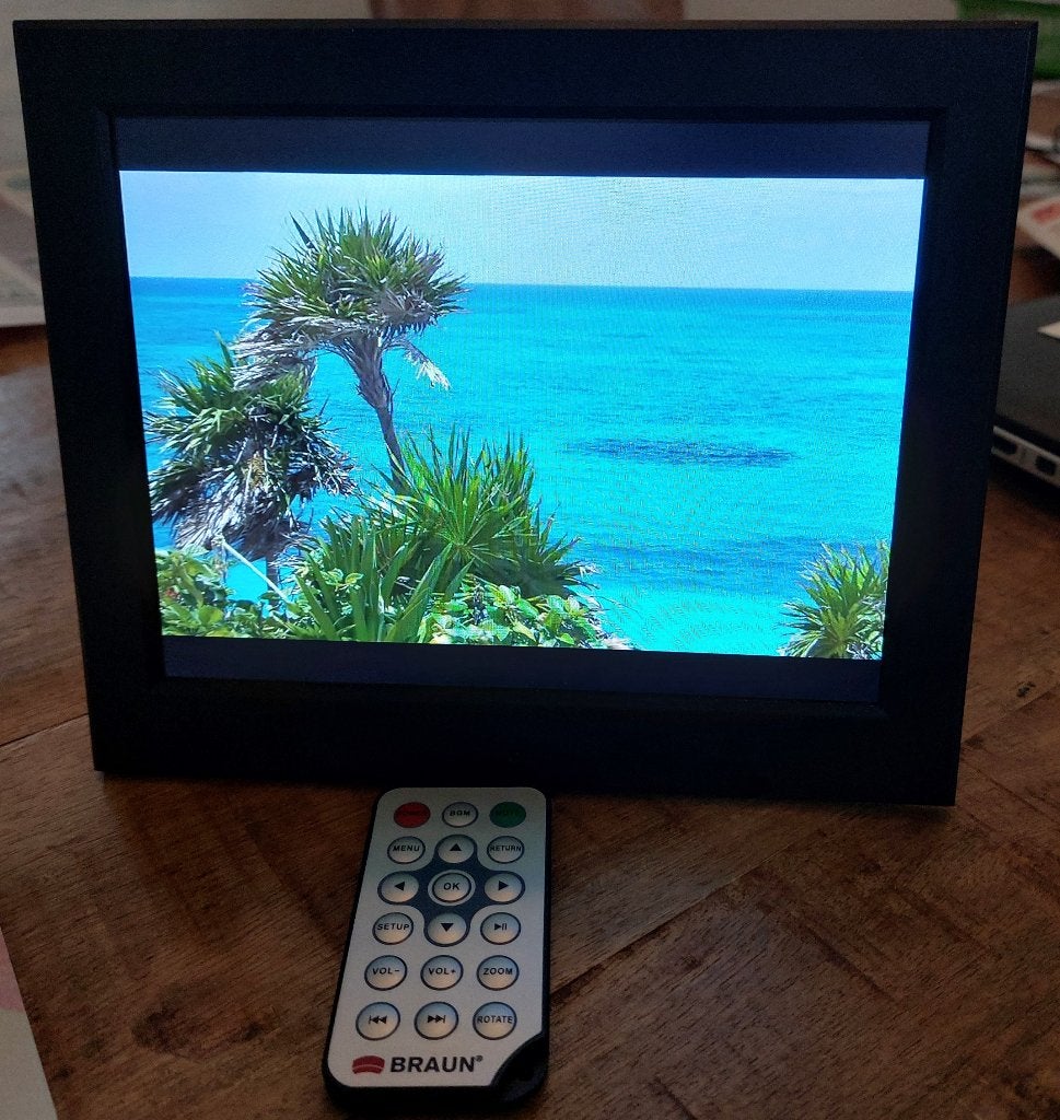Braun DigiFrame 8 Slim, Braun, Gebruikt, Ophalen of Verzenden, Touchscreen