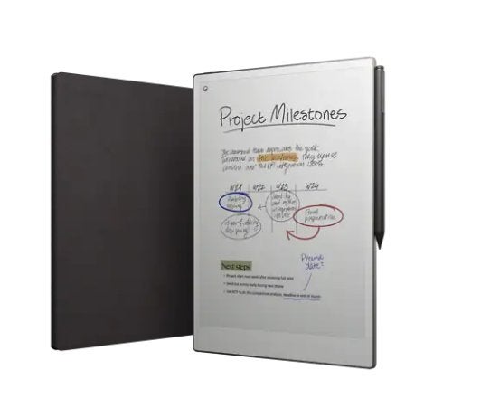 Remarkable - 2  Pro + Marker Plus Book Folio Leer - Zwart, Ophalen, Zo goed als nieuw, Draadloos, Remarkable II