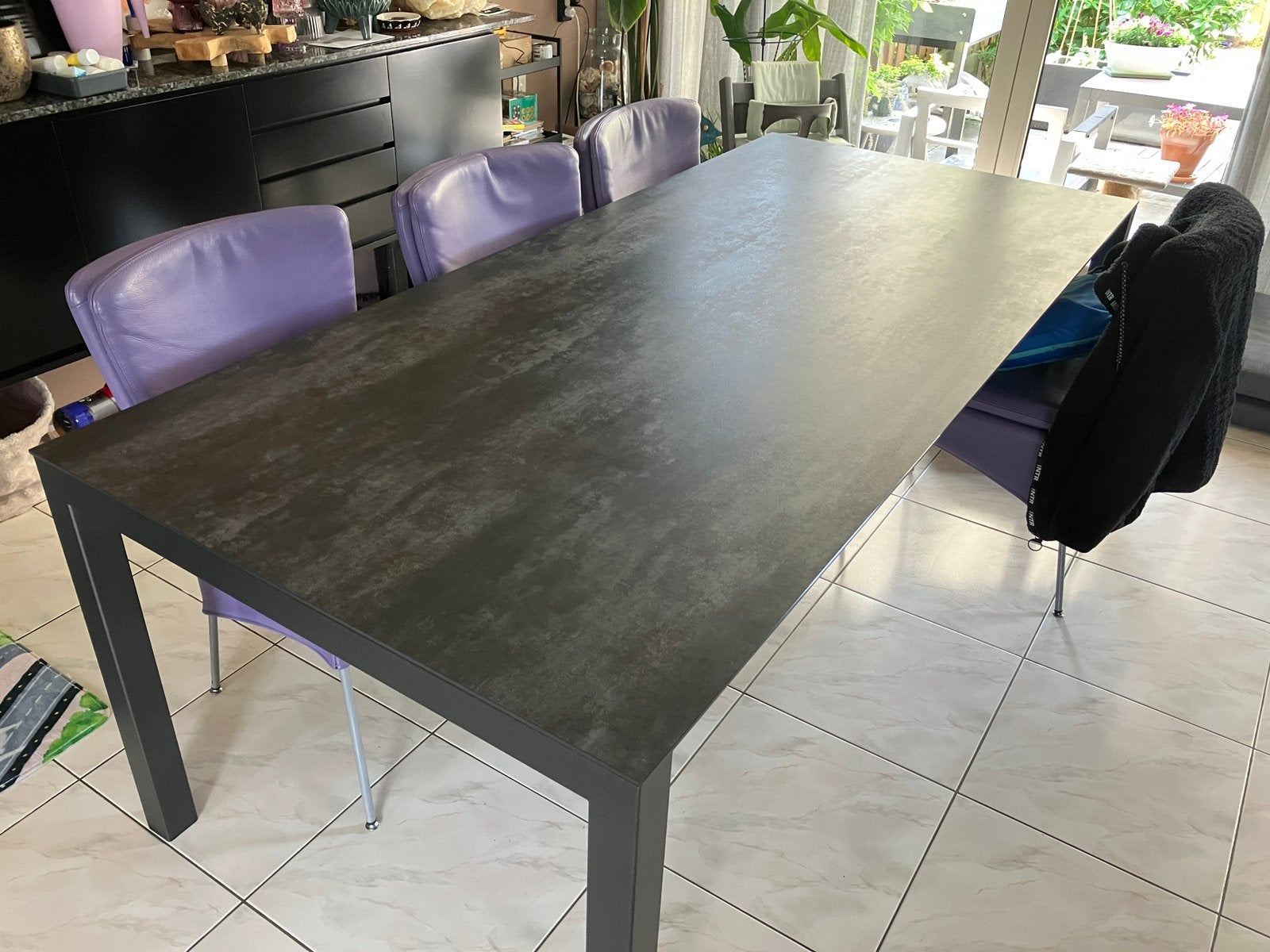Eetkamertafel Bert Plantagie 220 x 99,6 x 77 keramisch blad, Ophalen, Overige materialen, 100 tot 150 cm, 200 cm of meer