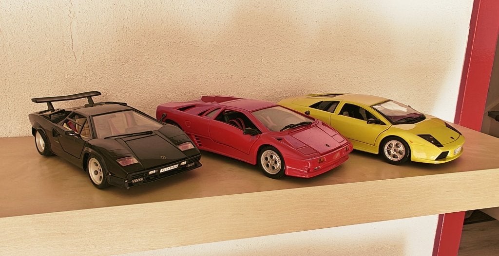 Trio van Lamborghini Countach Diablo Murcielago 1:18, Ophalen of Verzenden, Nieuw, Auto, Bburago