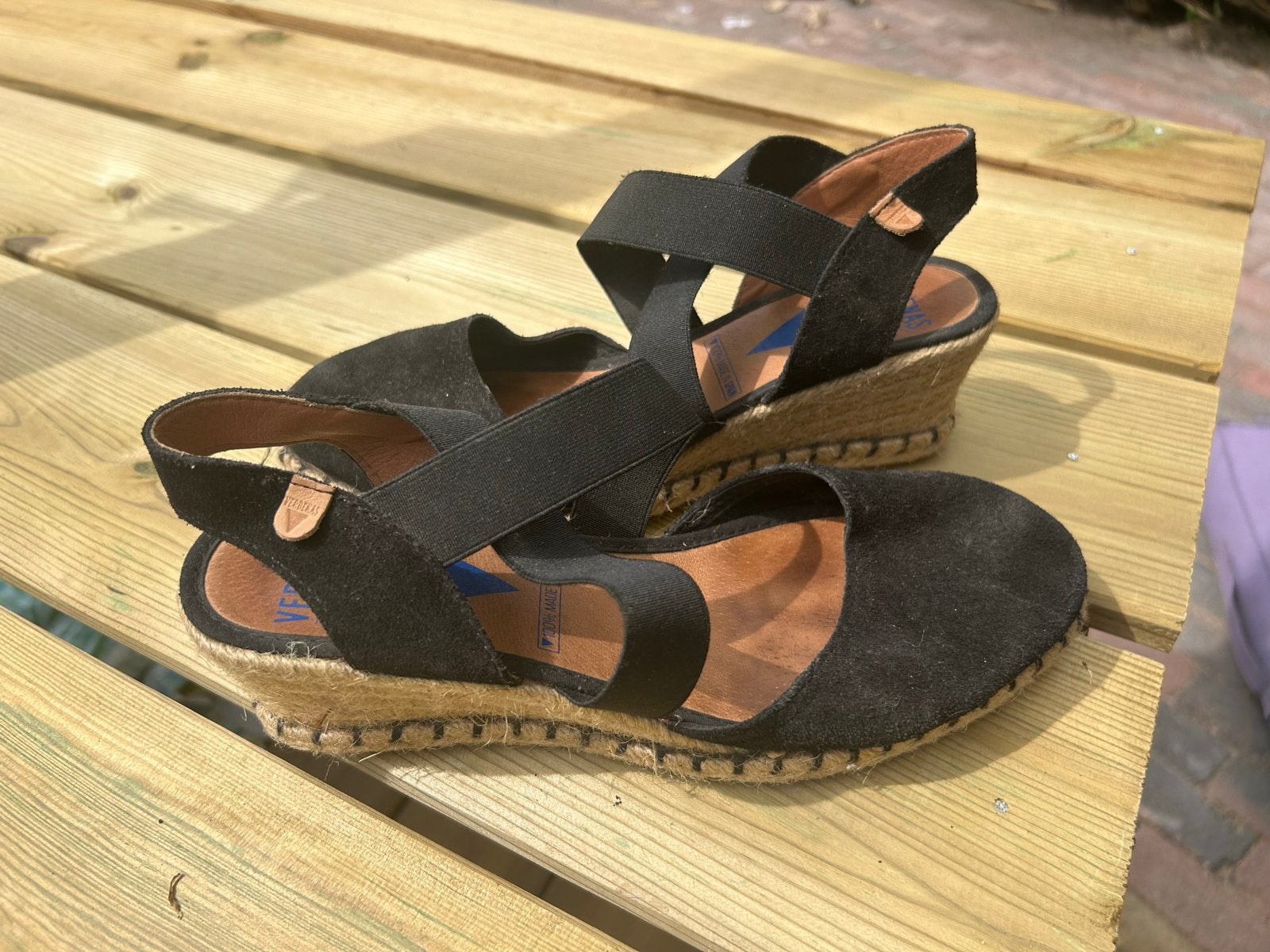 Verbenas Maggie Espadrilles - Zwart Maat 38, Kleding | Dames, Zwart, Ophalen of Verzenden, Zo goed als nieuw, Espadrilles of Moccasins