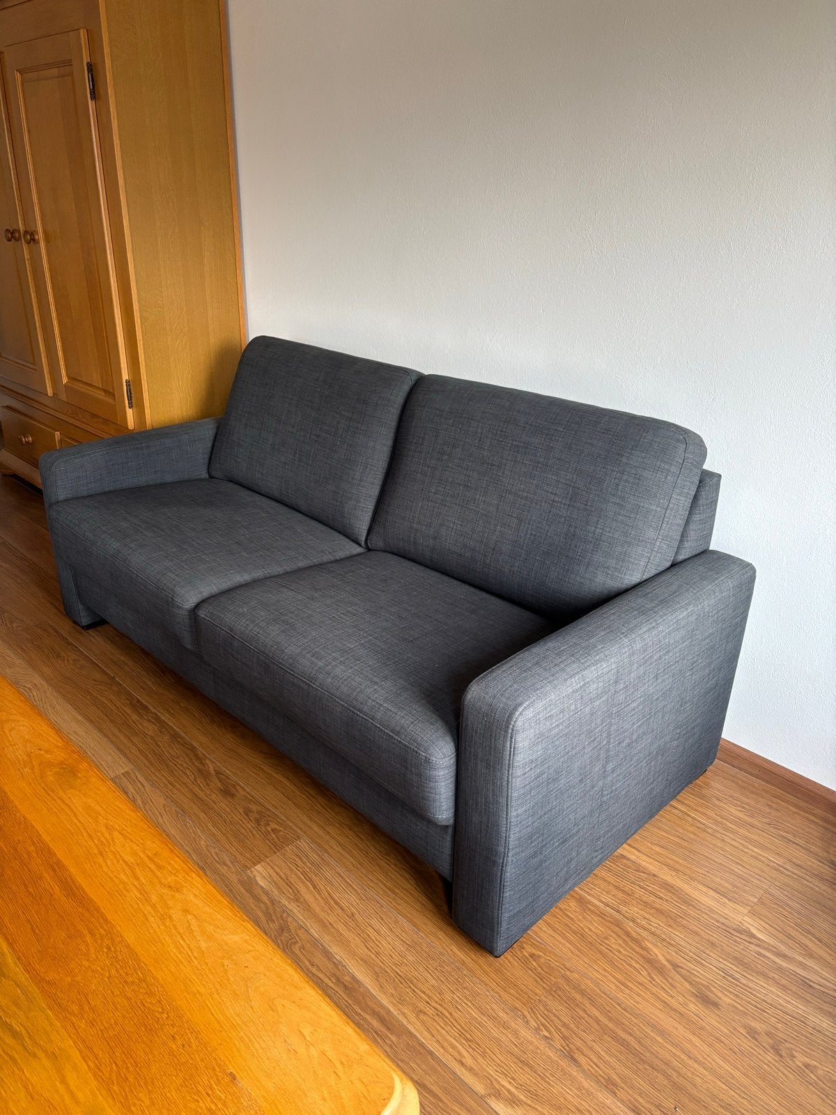 tweepersoonsbank antraciet, Ophalen, Gebruikt, 150 tot 200 cm, Tweepersoons
