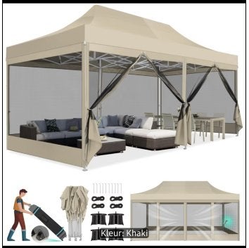 easy-up tent 6x3meter, nieuw in doos, Ophalen, Opvouwbaar, Overige typen, Minder dan 4 meter