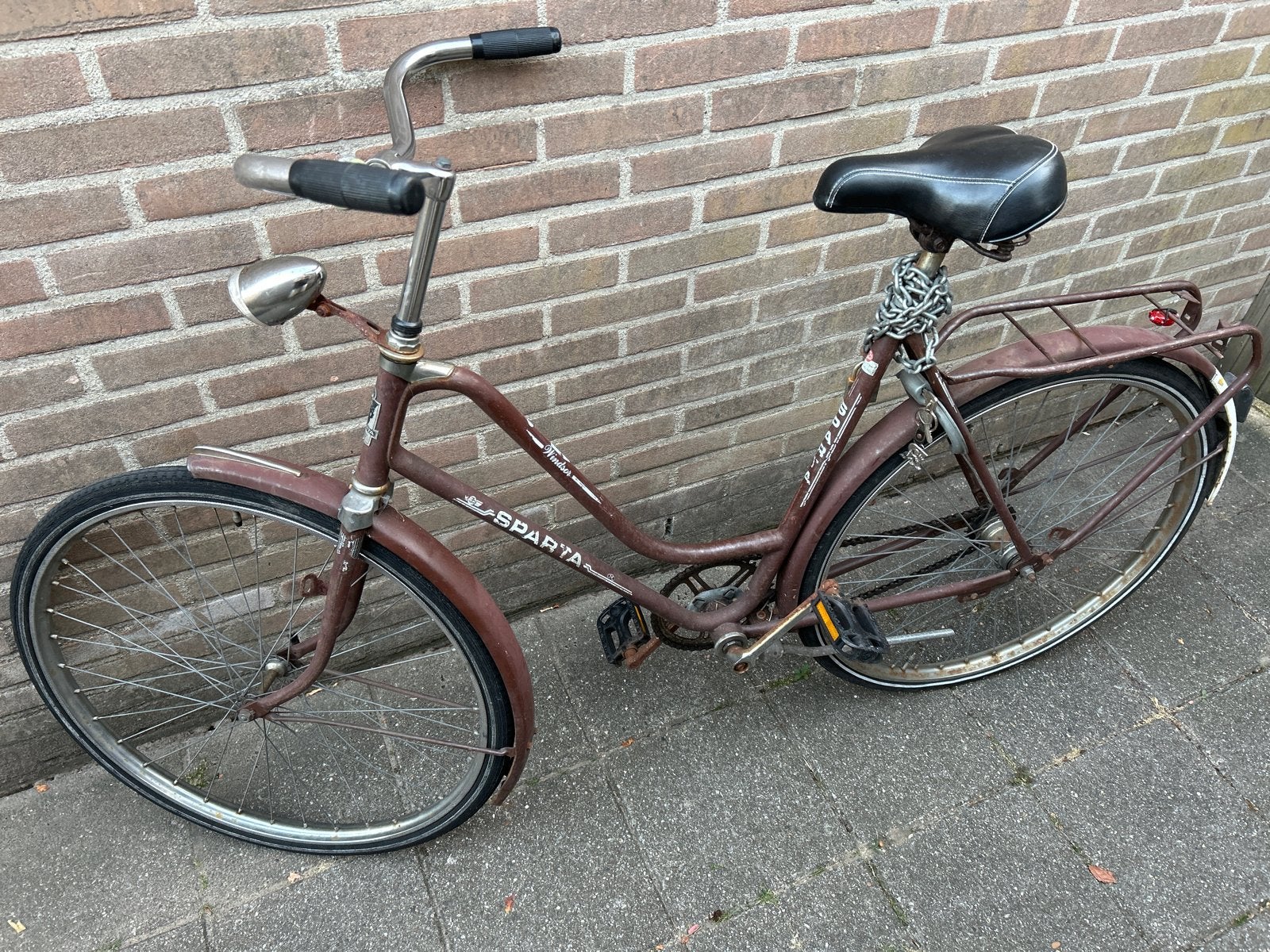 Sparta Windsor Damesfiets - Vintage Bruin, Ophalen, Terugtraprem, Sparta, 53 tot 56 cm