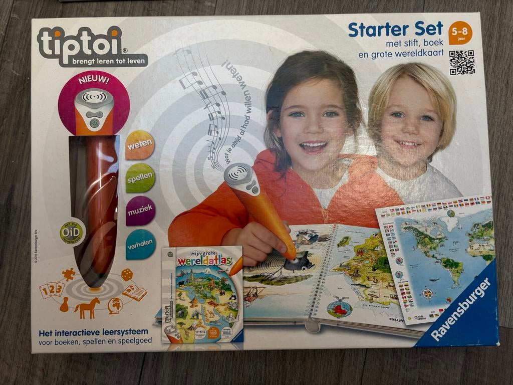 Tiptoi Starter Set met Stift, Boek en Wereldkaart (5-8 jaar), Kinderen en Baby's, Ophalen of Verzenden, Zo goed als nieuw, Taal en Lezen