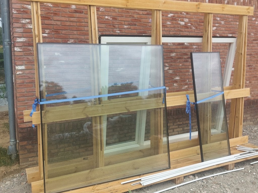 Kozijn met A++ ramen te koop, Doe-het-zelf en Verbouw, Kozijnen en Schuifpuien, Ophalen, Kunststof, Gebruikt, 150 tot 225 cm