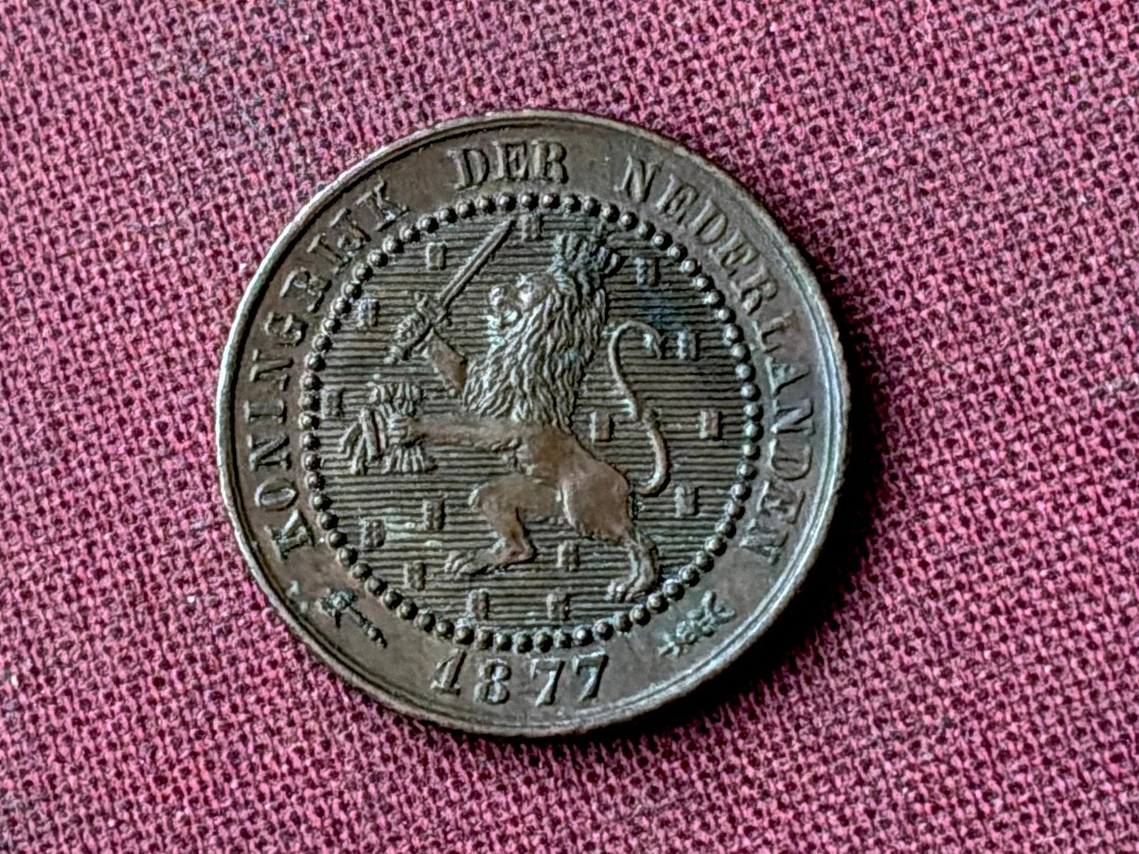 Hele mooie cent 1877, Postzegels en Munten, Munten | Nederland, Ophalen of Verzenden, Koning Willem III, 1 cent