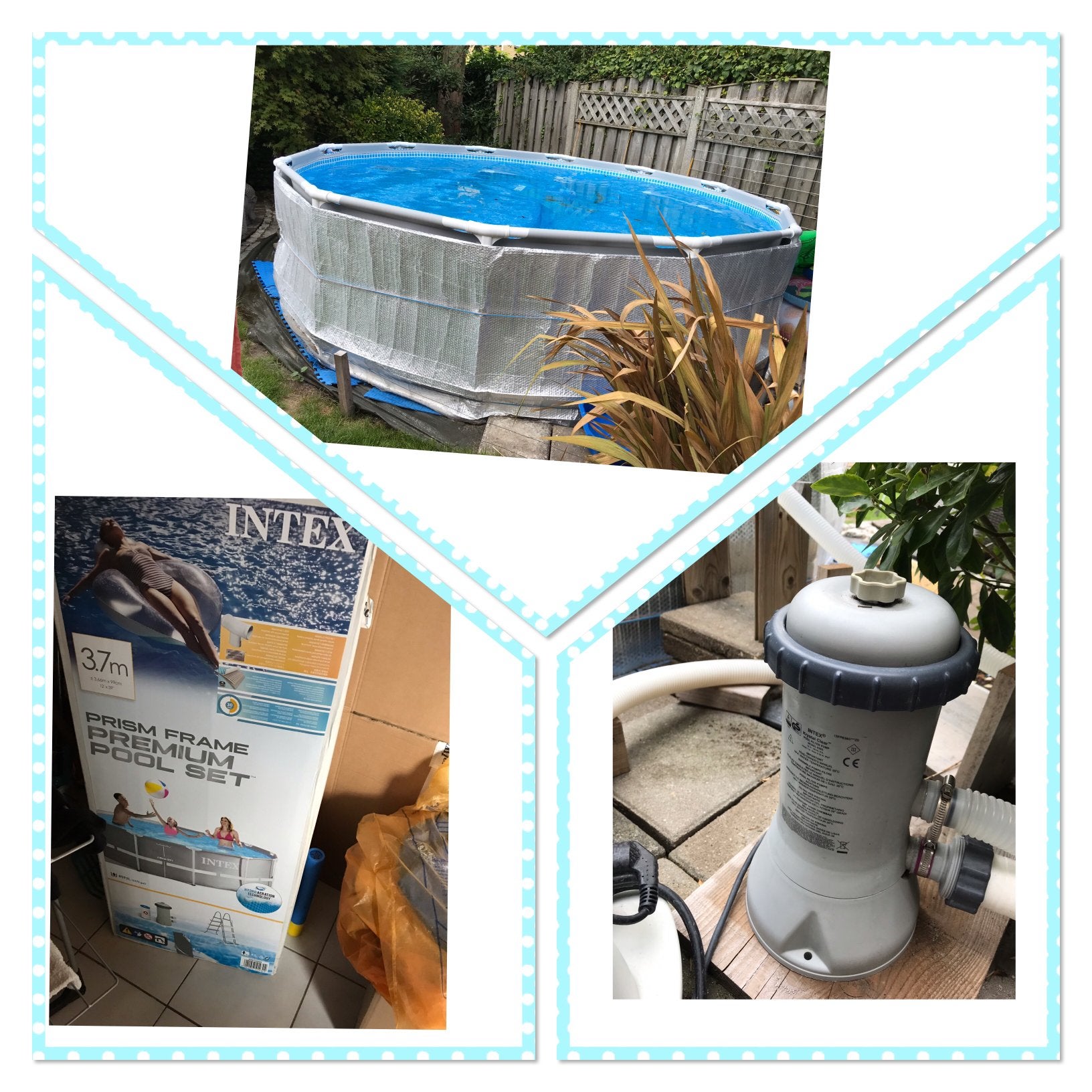 Intex zwembad prism 366*99 pomp trap tegels voetbad schepnet, Ophalen, 80 tot 120 cm, Rond, 300 cm of meer