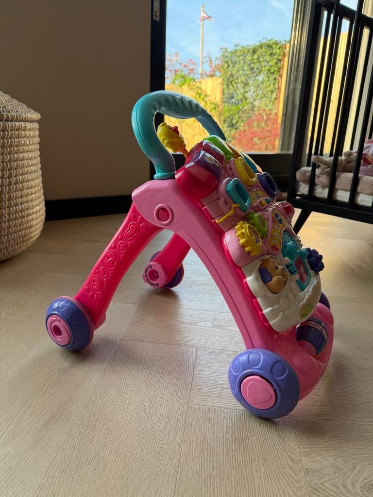 VTech Baby Walker - Roze loopwagen met activiteitenpaneel, Ophalen, Zo goed als nieuw, Overige typen, Met licht