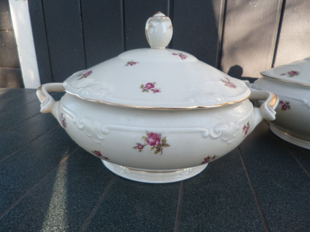 Servies delen Rieber Mitterteich Bavaria met roze roosjes, Antiek en Kunst, Ophalen of Verzenden