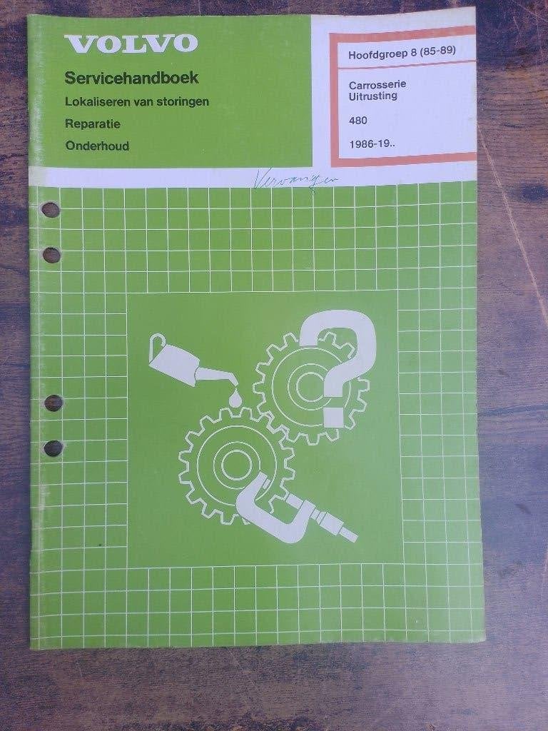 Volvo 480 dealer werkplaatsboek Carrosserie uitrusting, Verzenden, Gelezen, Volvo