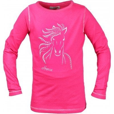 Fuchsia Red Horse Flash shirt maat 164, Dieren en Toebehoren, Sierdetails, Kinderen, Dressuur, Red Horse
