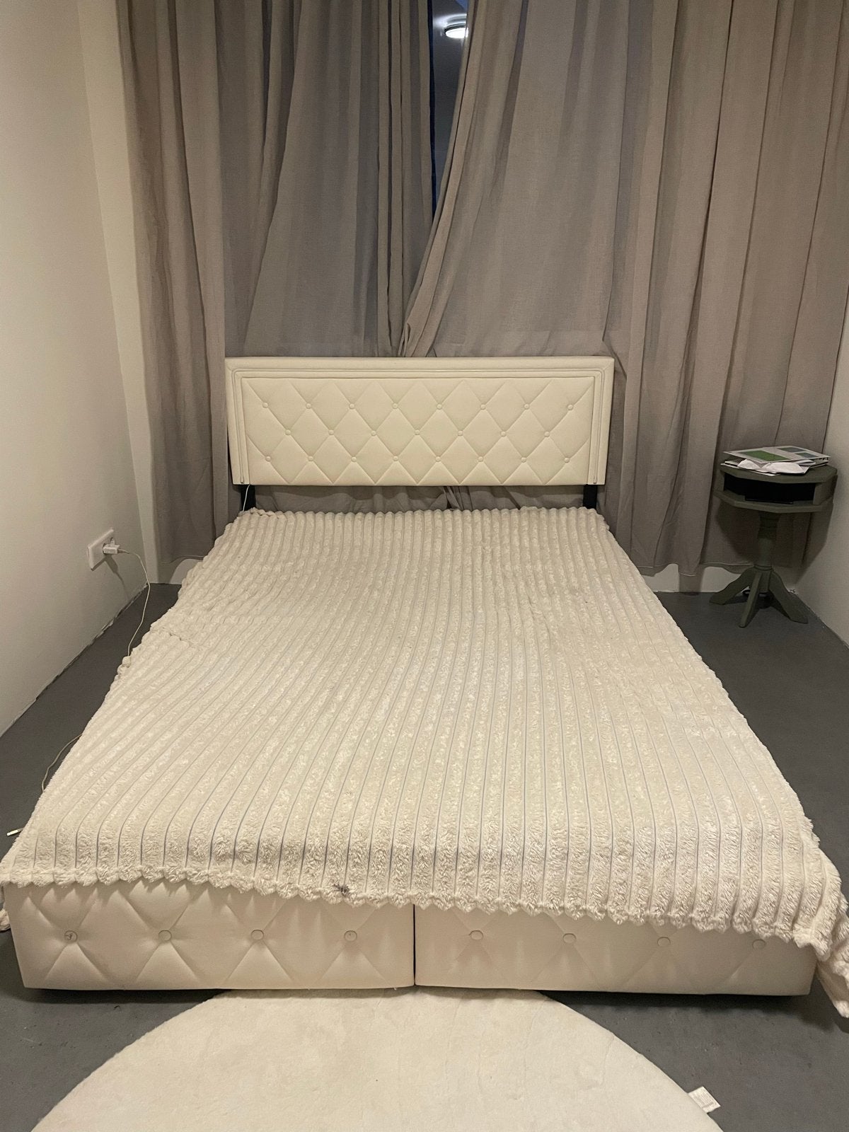 Tweepersoonsbed met opbergruimte en LED-verlichting, Ophalen, 140 cm, Nieuw, Tweepersoons