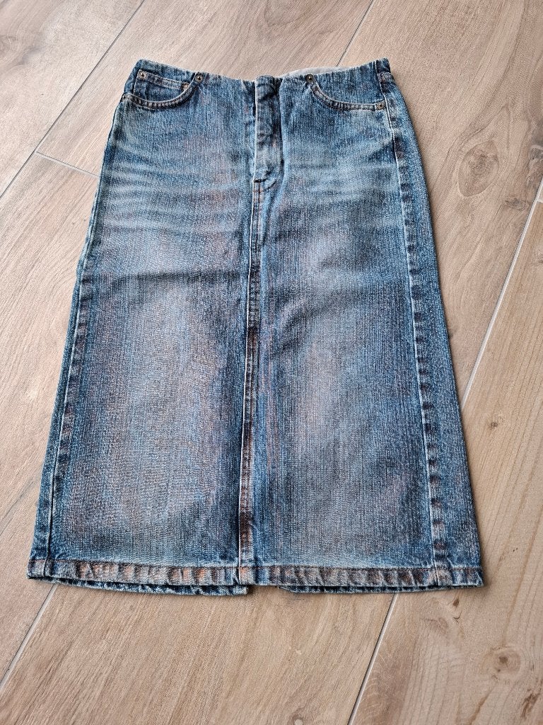 Denim spijkerrok lichtblauw maat XS - e-mail jeans, Kleding | Dames, Blauw, Ophalen of Verzenden, Zo goed als nieuw, Knielengte