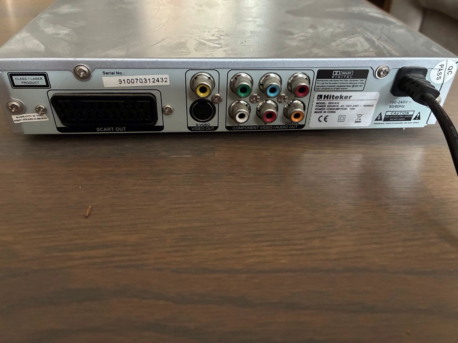Hiteker XDV-910 DVD Speler met Afstandsbediening, Ophalen, Gebruikt, Dvd-speler, Overige merken