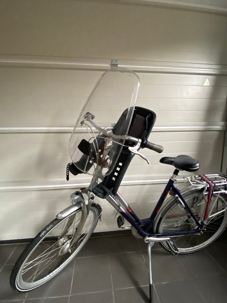 GMG Fietsstoeltje voor stuurbevestiging met windscherm, Ophalen, GMG, Voetsteuntjes, 0 t/m 18 kg