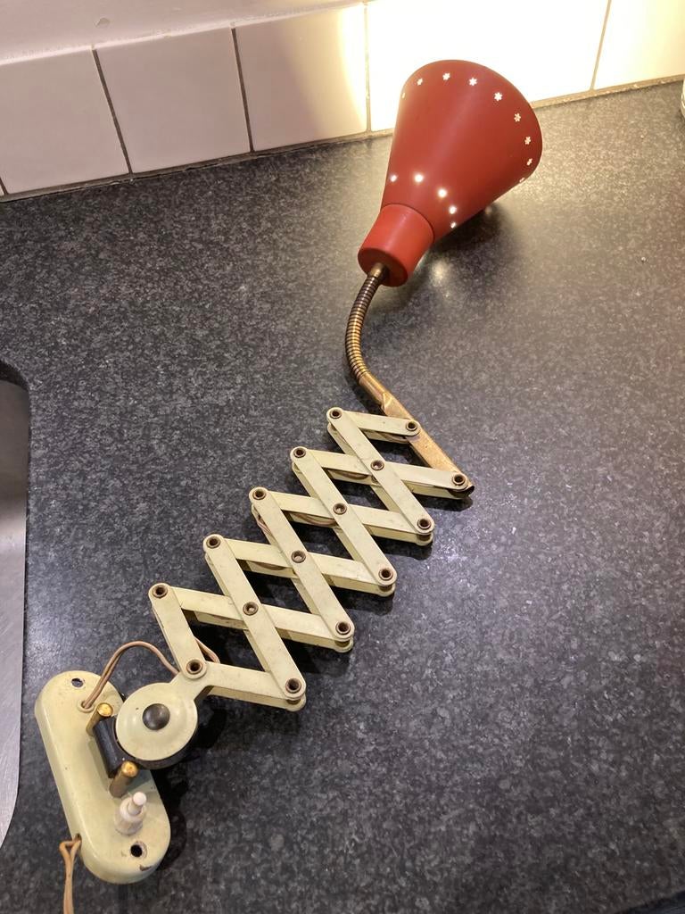 Vintage schaarlamp Hala zeist, Ophalen of Verzenden, Gebruikt