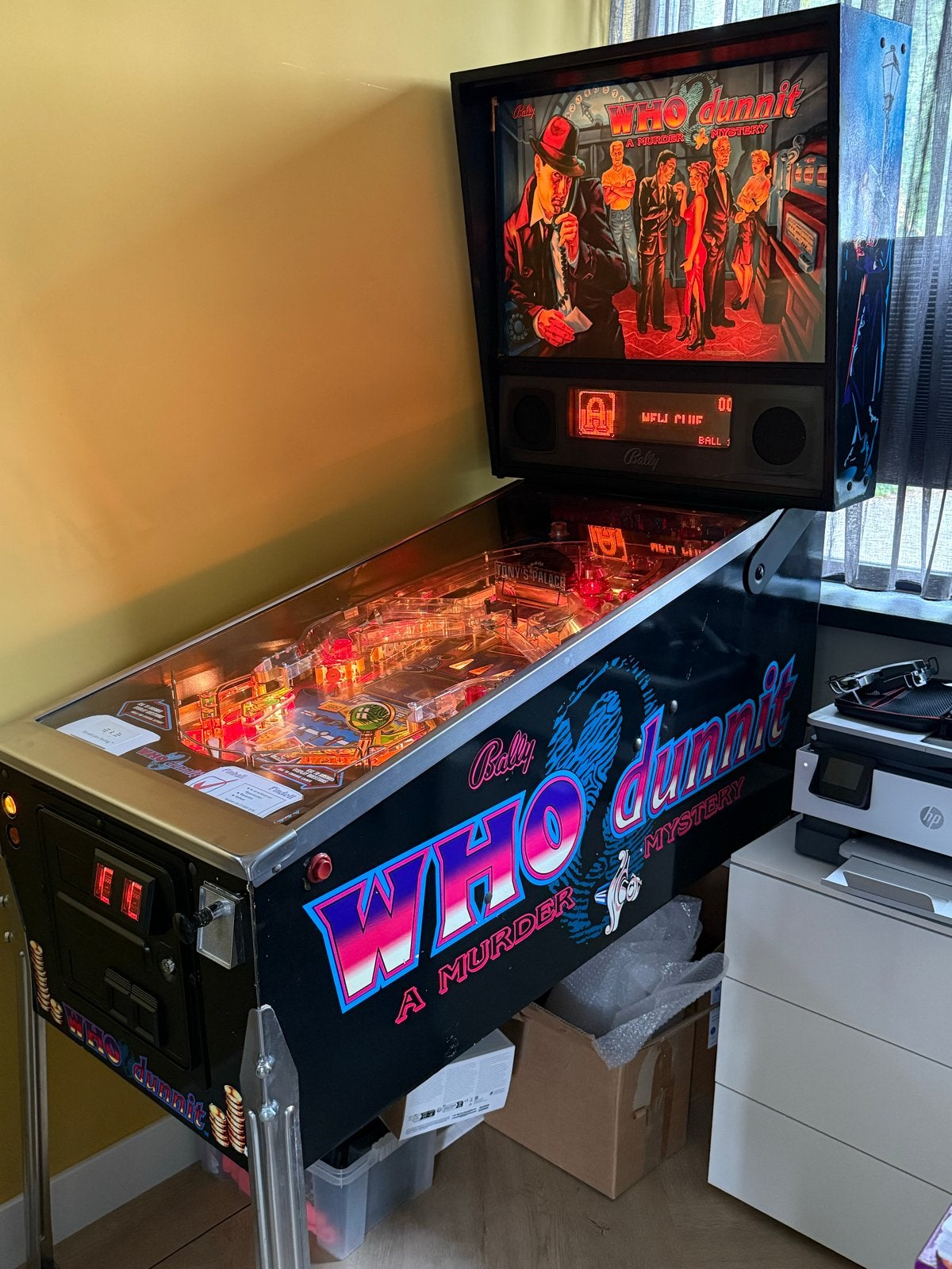 Flipperkast Bally Who's Dunnit 1995 - Klassieker, Verzamelen, Ophalen, Gebruikt, Bally, Dot-matrix