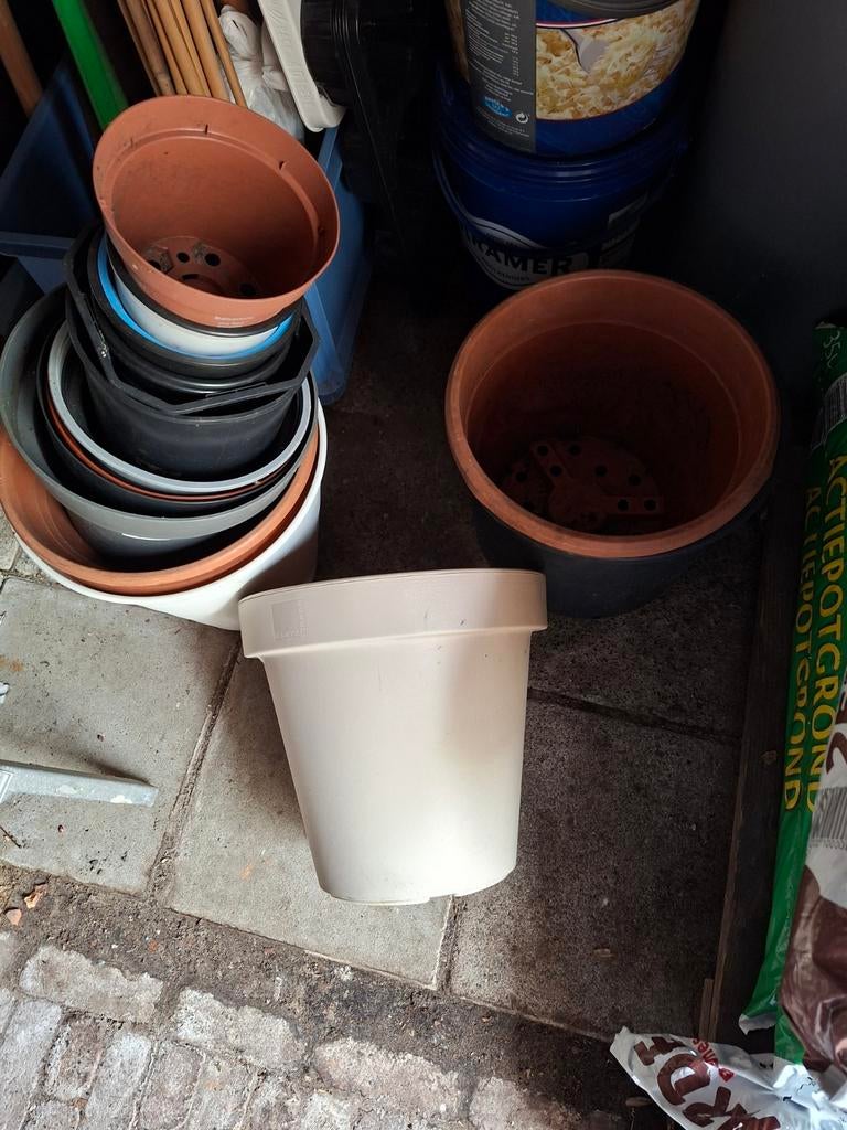 20 stuks plastic kweek potten, Kunststof, Rond, Ophalen of Verzenden, Minder dan 40 cm