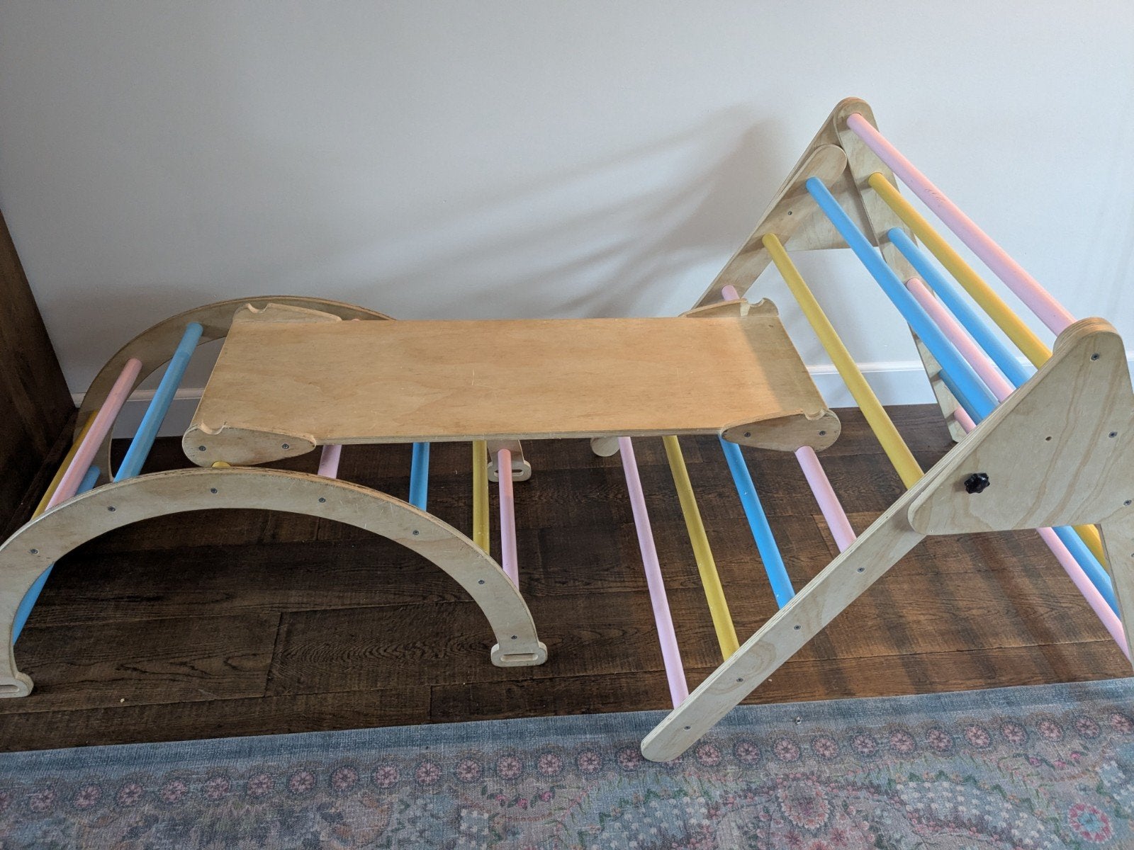 Montessori klimrek/ klimboog/ glijbaan, Kinderen en Baby's, Speelgoed | Houten speelgoed, Ophalen, Gebruikt