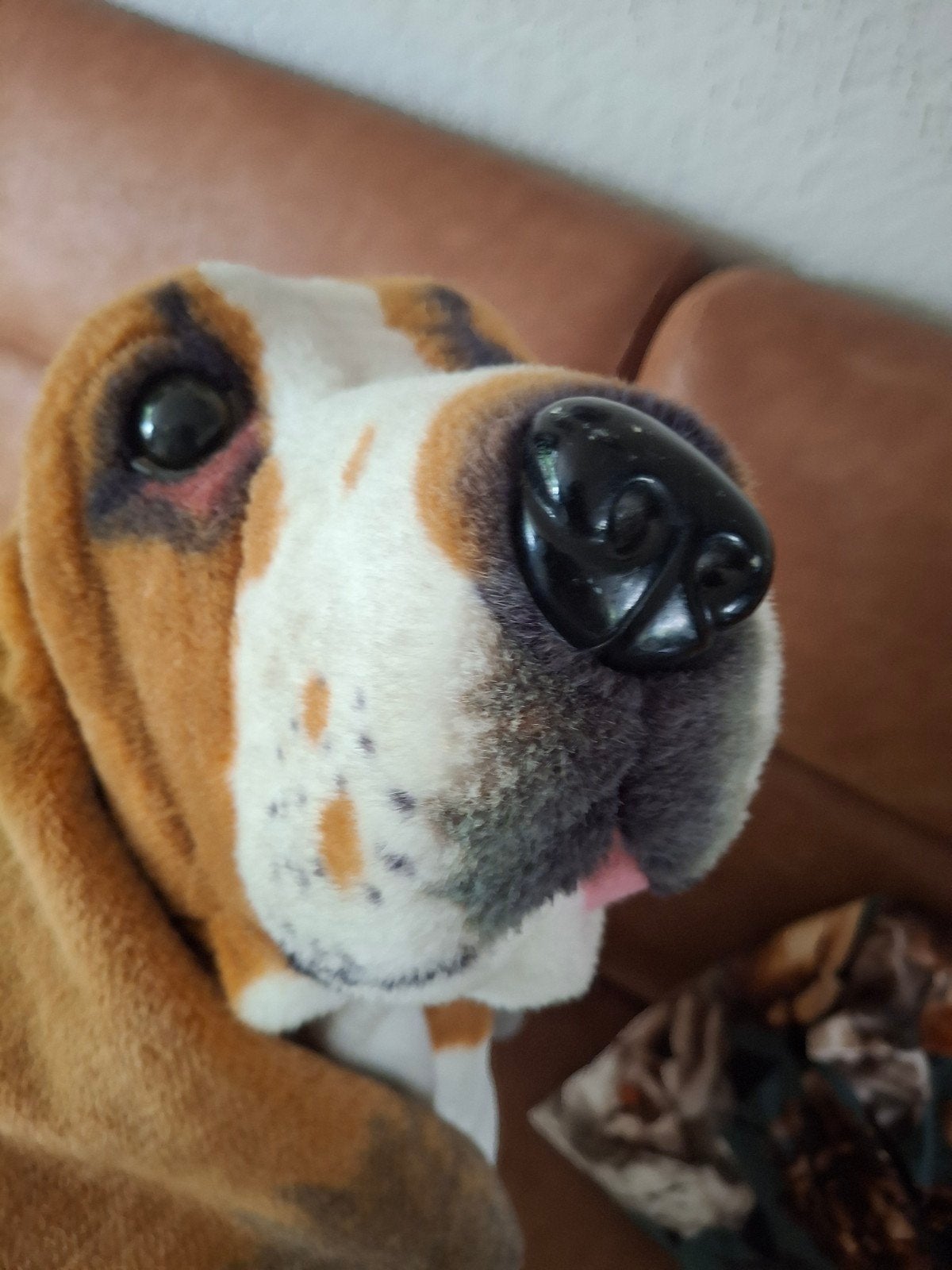Grote knuffelhond Melissa & Doug - 1.15m lang, Ophalen of Verzenden, Zo goed als nieuw, Overige typen