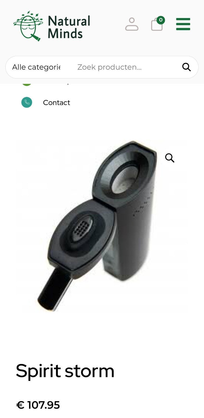 spirit storm vaporizer, Verzamelen, Ophalen, Nieuw, (Water)pijp
