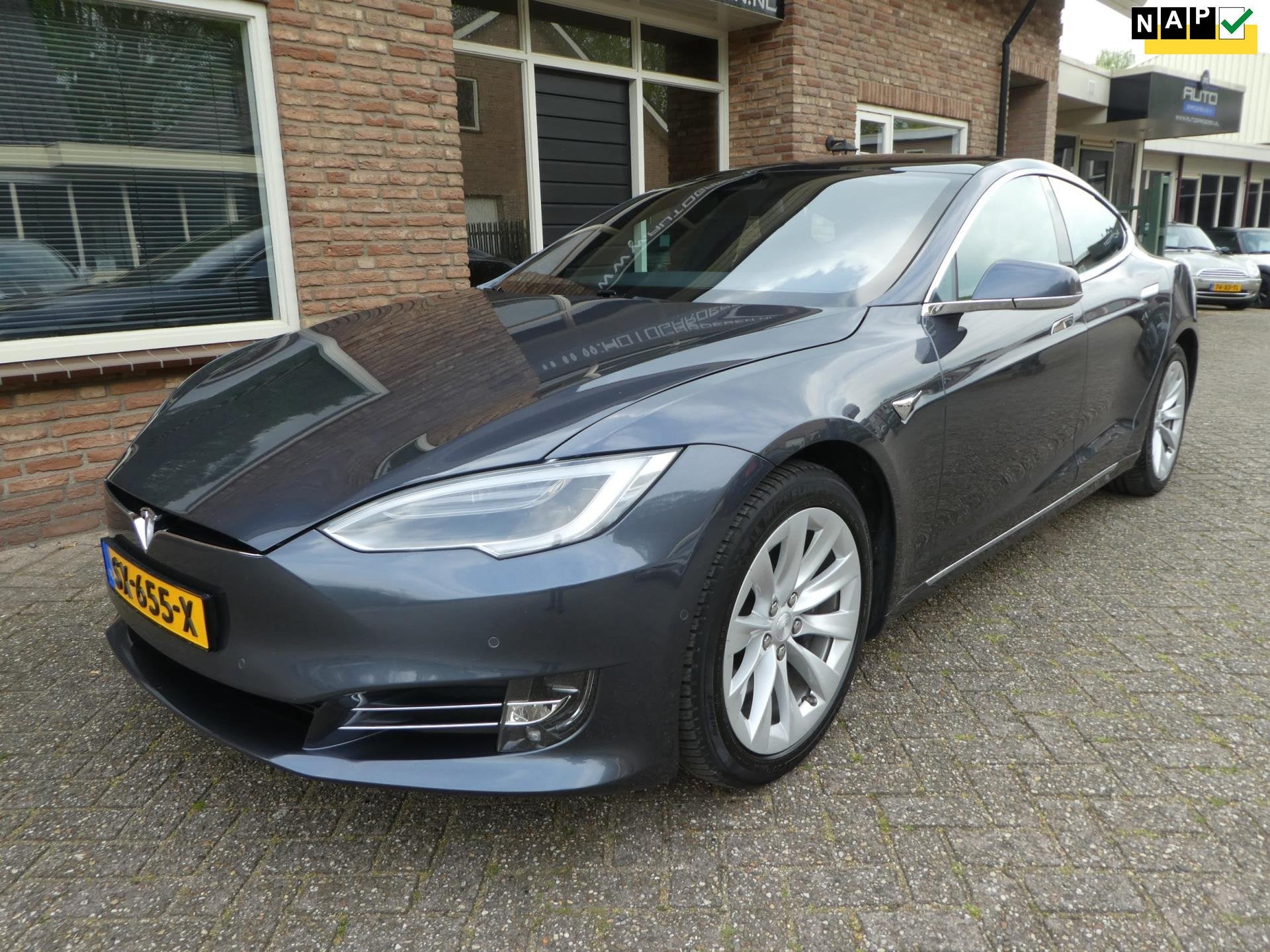 Tesla Model S 75D Base Panoramadak inclusief BTW, Auto's, Dealer onderhouden, Gebruikt, Leder en Stof, Origineel Nederlands