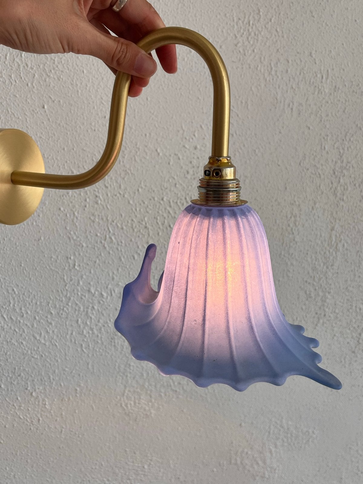 Vintage Murano wandlamp, Huis en Inrichting, Blauw, E14 (klein), Ophalen of Verzenden, Overige merken