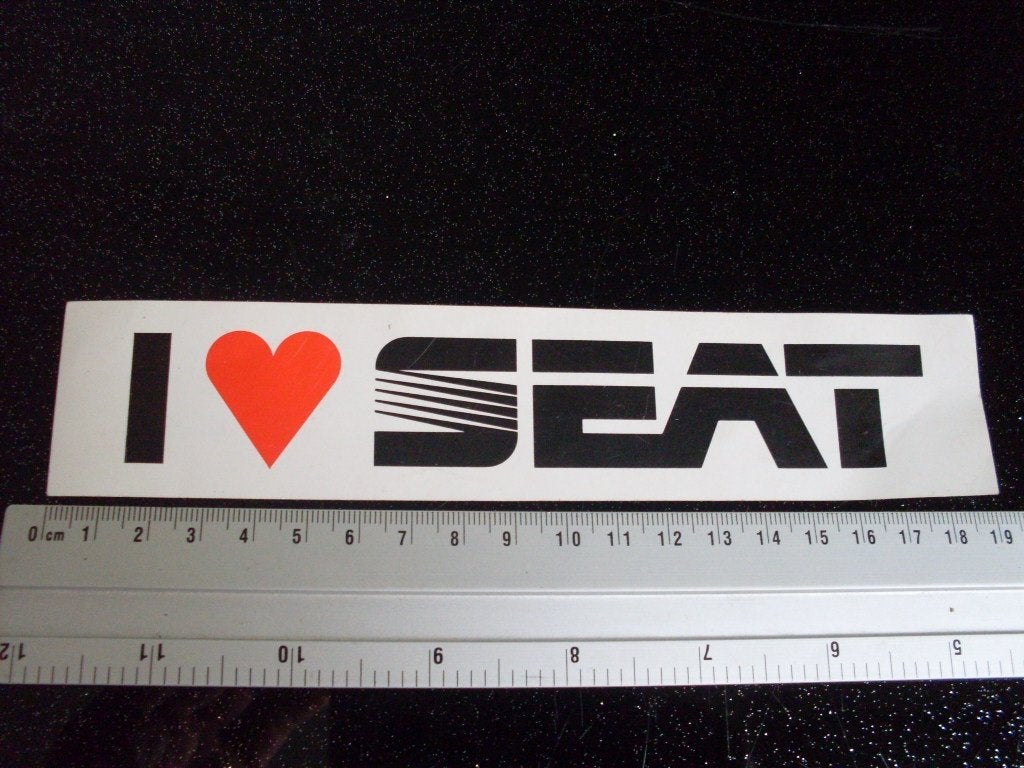 sticker i love seat logo, Verzenden, Zo goed als nieuw, Auto of Motor