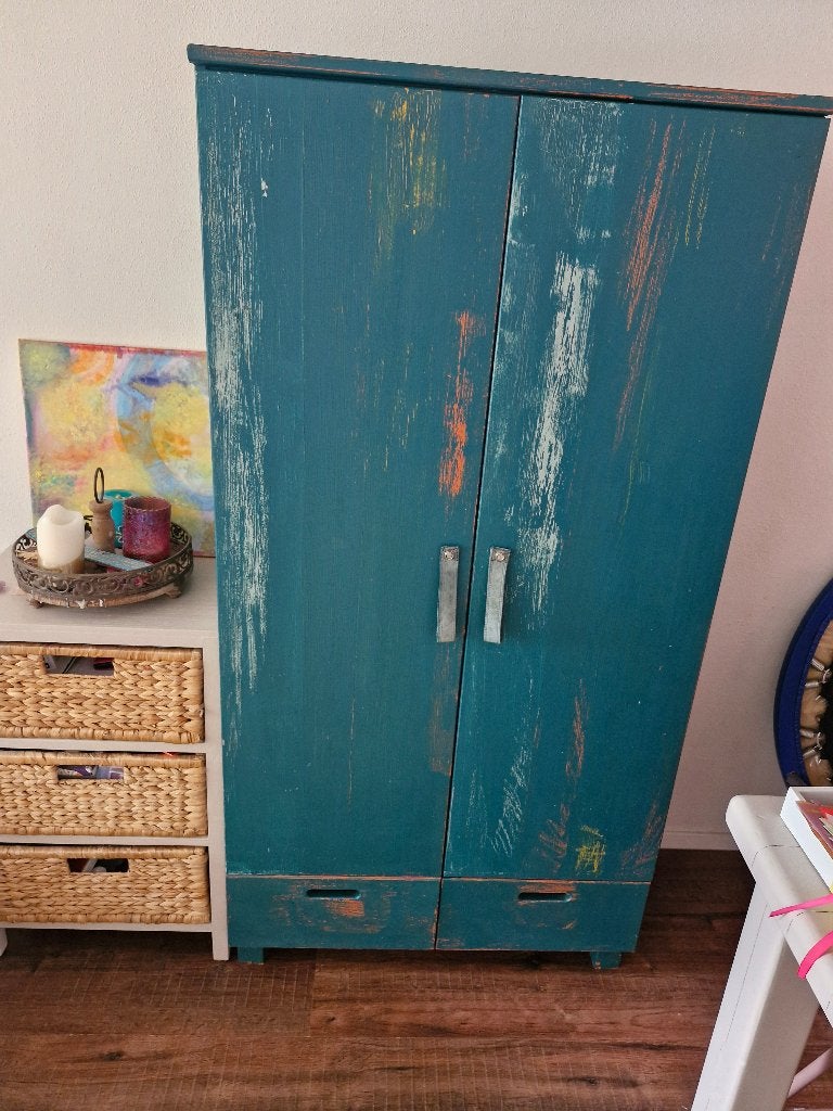 Leuke kinderkledingkast, Ophalen, Gebruikt, 105 cm of meer, 75 tot 100 cm