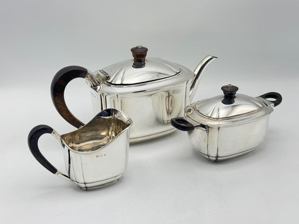Zilveren theeservies, model Ceylon, anno 1941, Ophalen of Verzenden, Zilver