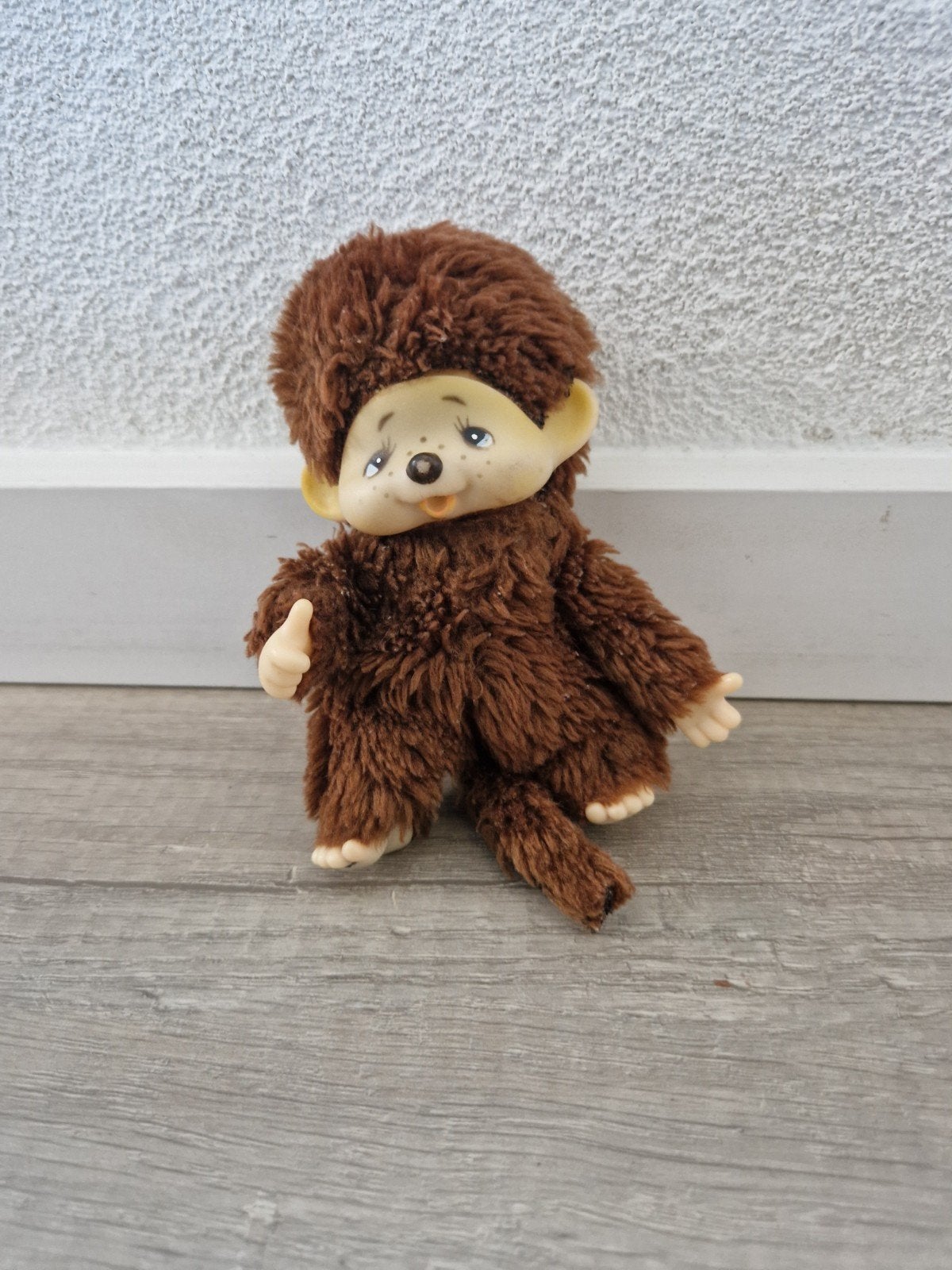 Knuffel plush monchhichi duimzuigen vintage retro aap, Ophalen of Verzenden, Zo goed als nieuw, Overige typen