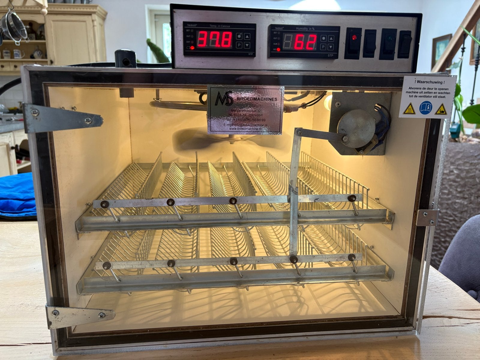 MS Broedmachine MS100V volautomaat, Dieren en Toebehoren, Pluimvee | Toebehoren, Ophalen, Gebruikt, Broedmachine