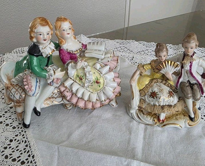 Vintage porseleinen beeldjes, Antiek en Kunst, Antiek | Porselein, Ophalen of Verzenden