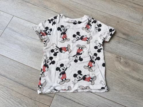 Wit Mickey tshirt Maat 86 h, Onbekend, Zo goed als nieuw, Onbekend, Primark