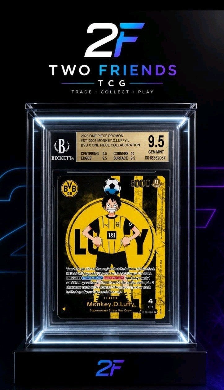 Monkey D. Luffy BVB x One Piece Beckett 9.5, Ophalen of Verzenden, Nieuw, Losse kaart