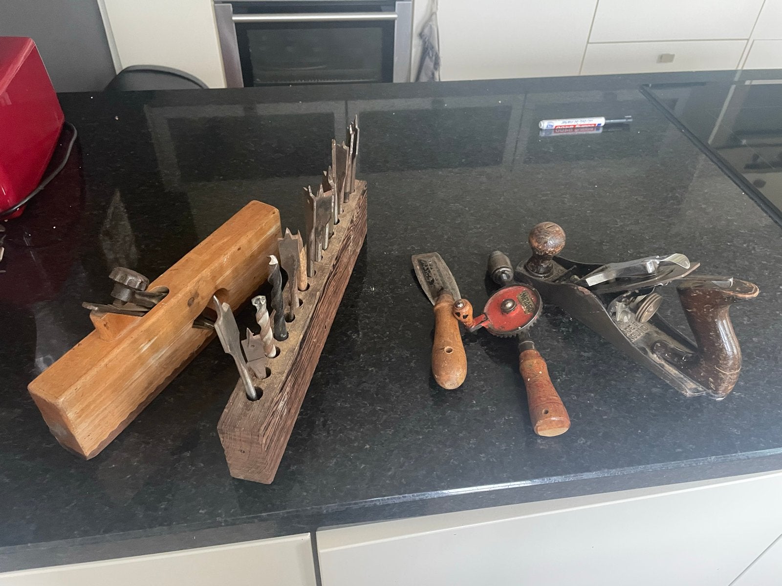 Vintage gereedschap: schaven, boren en meer, Antiek en Kunst, Ophalen of Verzenden