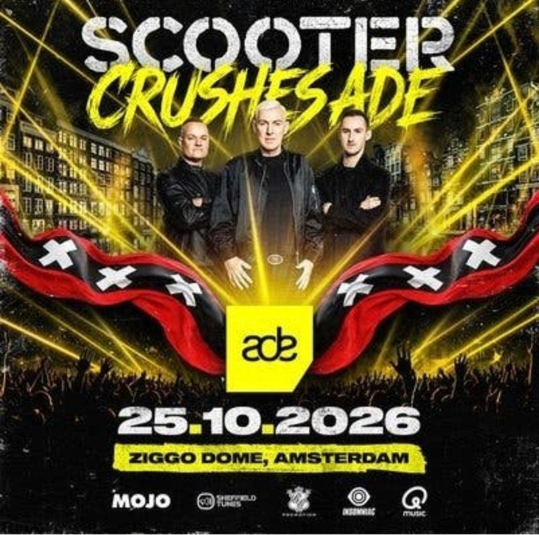 2 kaartjes voor Scooter crashes ADE in Ziggo Dome, Twee personen, Oktober