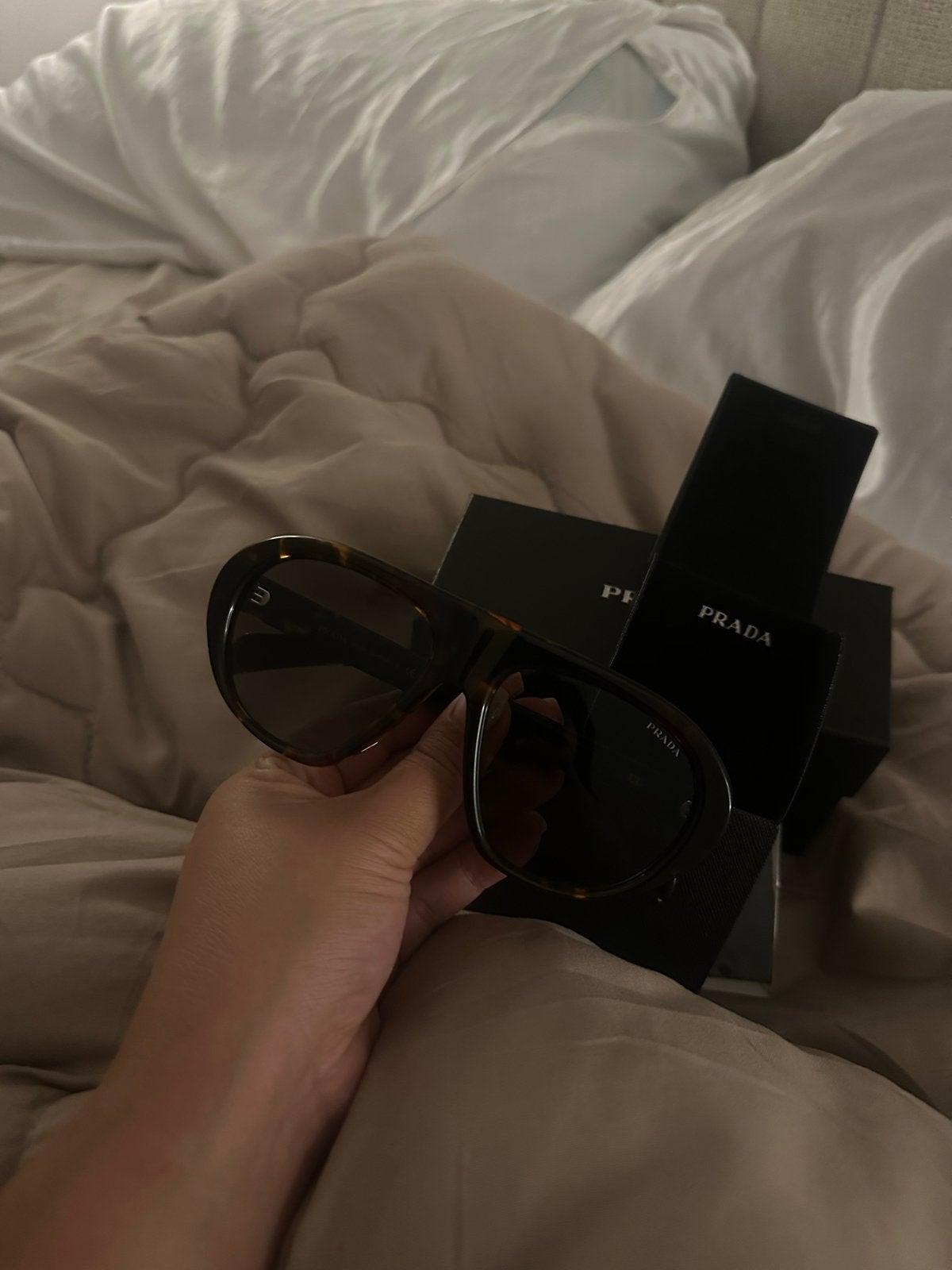Prada piloten Zonnebril - Bruin, Ophalen, Zonnebril, Nieuw, Prada