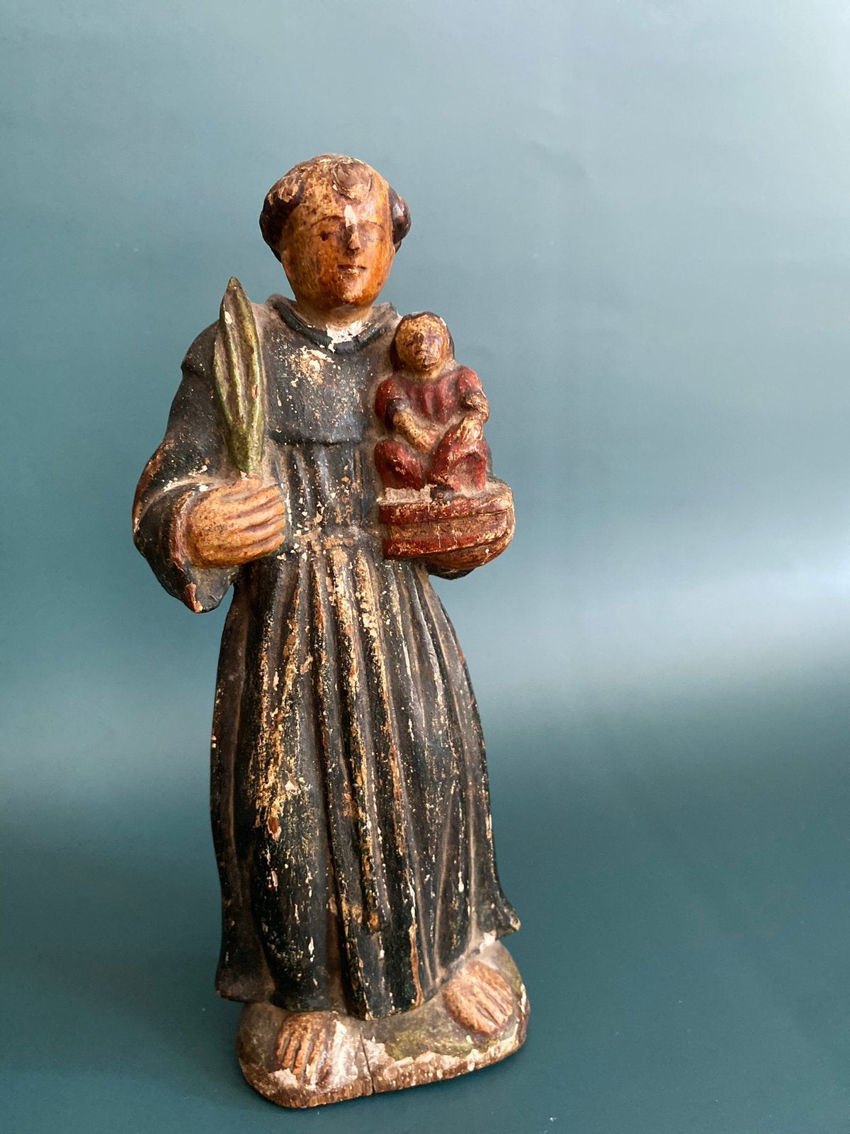 18e eeuws beeld Heilige Antonius met kind, Ophalen of Verzenden