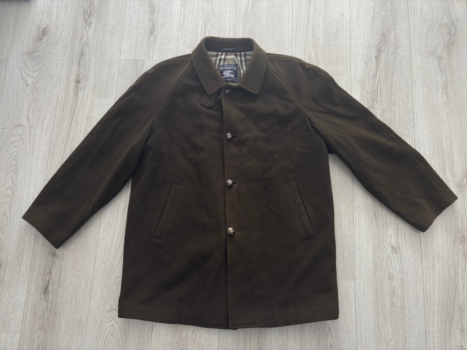 Burberry Wollen Winterjas Overcoat Maat L (54), Ophalen of Verzenden, Zo goed als nieuw, Maat 52/54 (L), Bruin