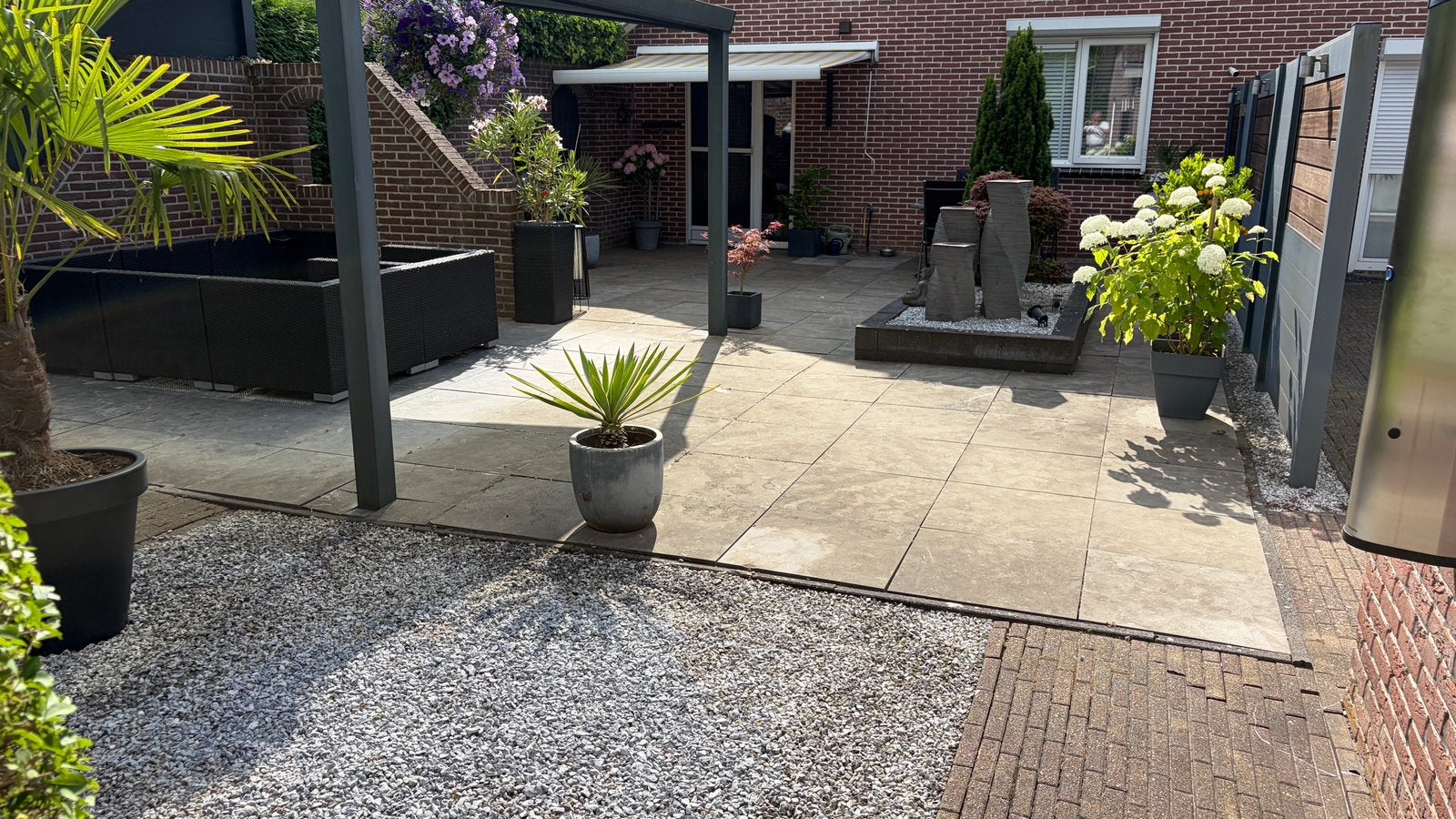 Terrastegels Chinees hardsteen ruim 36 m2, Ophalen, Gebruikt, Natuursteen, Terrastegels