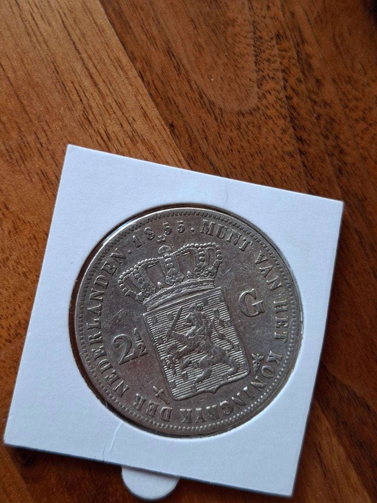 rijksdaalder 1855 2,5 gulden willem 3, Postzegels en Munten, Ophalen of Verzenden, Koning Willem III, 2½ gulden