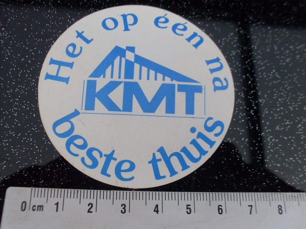 sticker KMT logo het op één na beste thuis, Verzenden, Zo goed als nieuw, Bedrijf of Vereniging