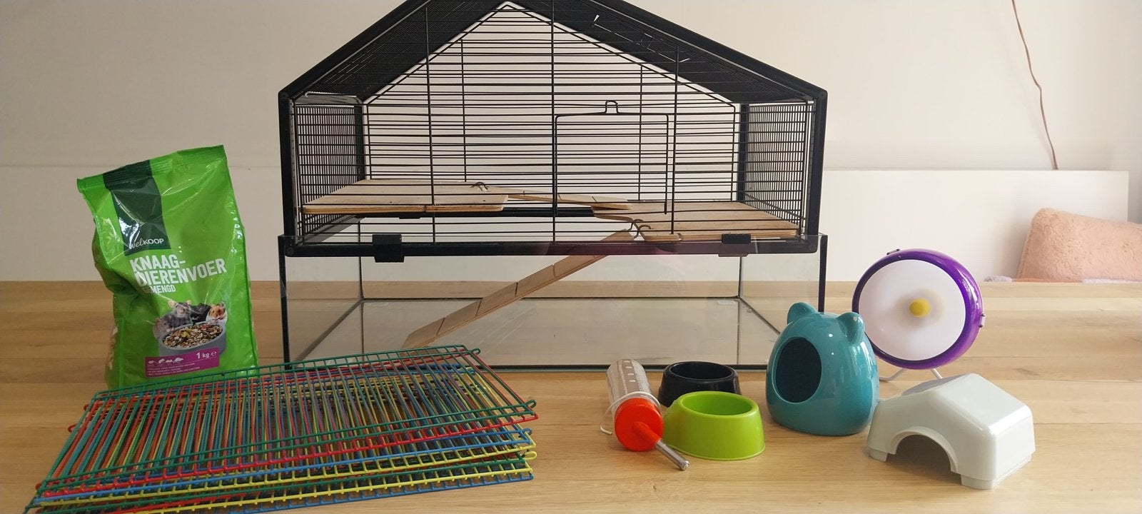 Hamster hok, Dieren en Toebehoren, Gebruikt, Hok, Ophalen, Minder dan 60 cm