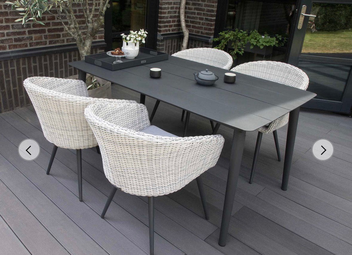 Manifesto metalen tuintafel 160x90 cm, Ophalen, Gebruikt, Rechthoekig, Overige materialen
