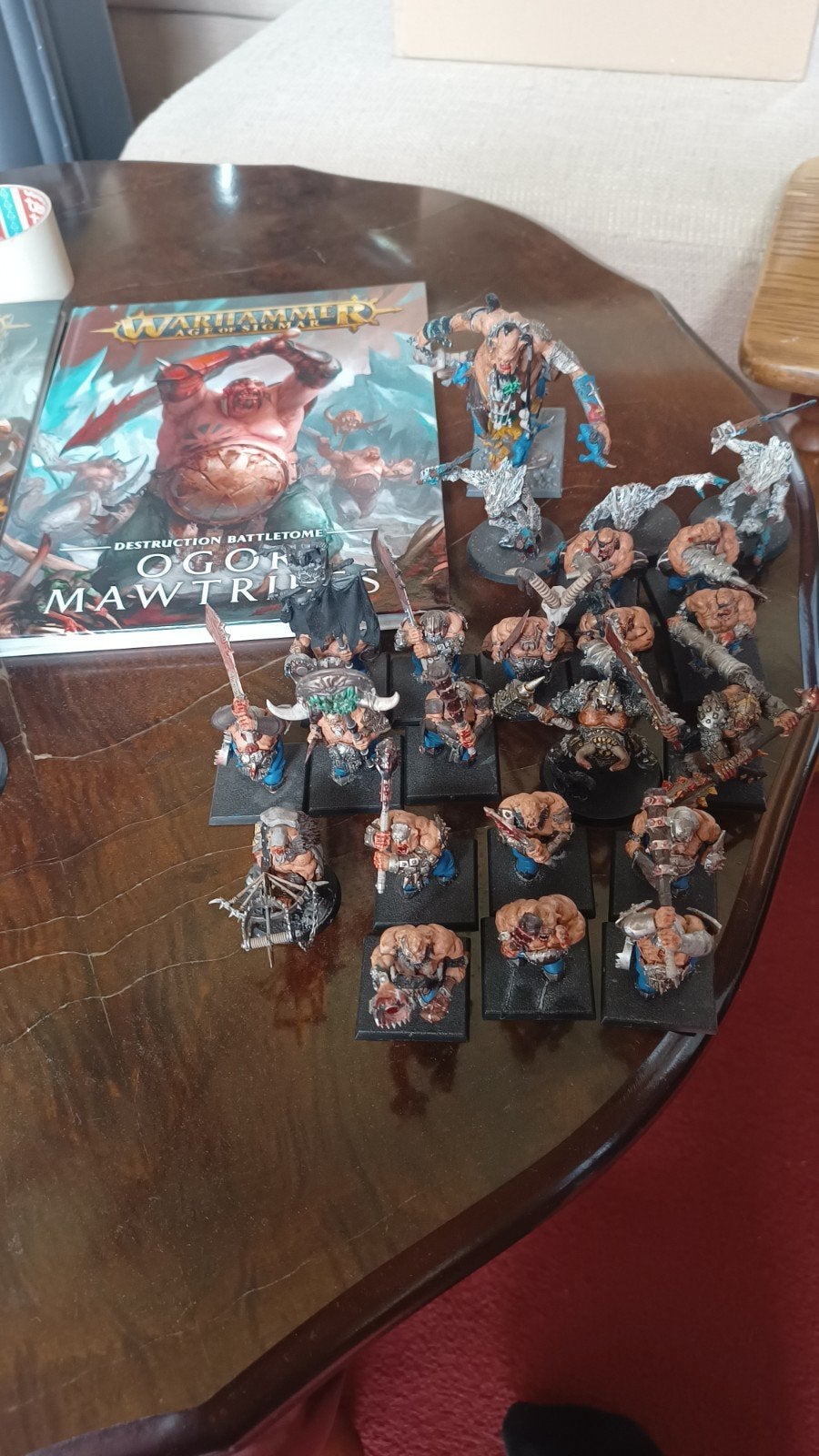 Warhammer Ogre Leger - Compleet geschildemet Boek en Figuren, Hobby en Vrije tijd, Wargaming, Gebruikt, Warhammer, Ophalen of Verzenden