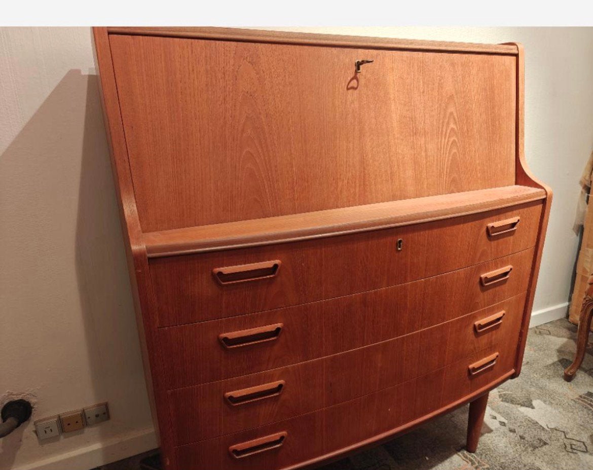 Deens Teak Mid Century Secretaire PMJ Viby J, Ophalen